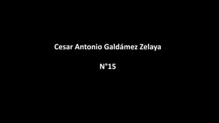 Cesar Antonio Galdámez Zelaya
N°15
 