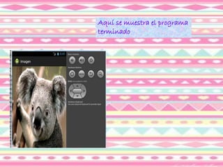 Aquí se muestra el programa
terminado