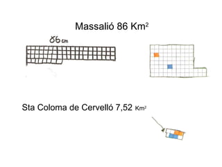 Massalió 86 Km2




Sta Coloma de Cervelló 7,52   Km2
 