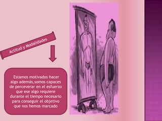 Estamos motivados hacer
algo además,somos capaces
de perceverar en el esfuerzo
que ese algo requiere
durante el tiempo necesario
para conseguir el objetivo
que nos hemos marcado
 