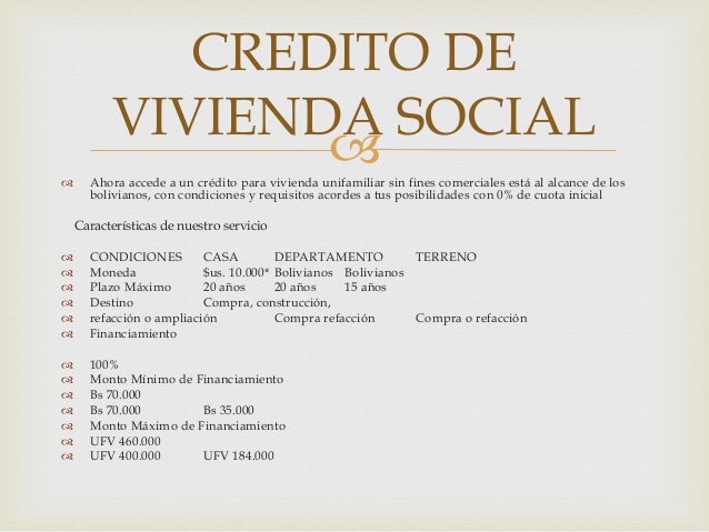 Requisitos Para Credito De Vivienda Social Banco Union 