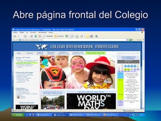 Abre página frontal del Colegio
 