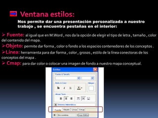 Nos permite dar una presentación personalizada a nuestro
trabajo , se encuentra pestañas en el interior:
al igual que en M...