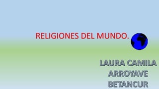RELIGIONES DEL MUNDO.
 