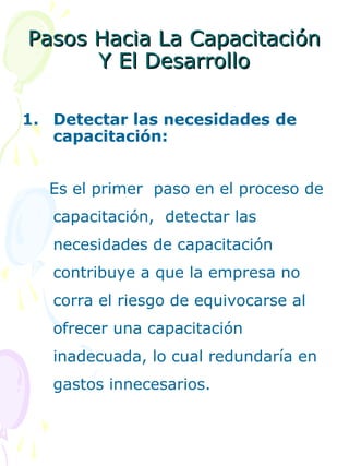 Presentación 1 capacitacion y desarrollo de recursos humanos | PPT