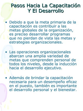 Presentación 1 capacitacion y desarrollo de recursos humanos | PPT