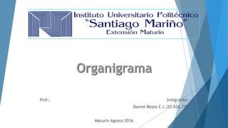 Prof.: Integrante:
Daniel Reyes C.I.:25.926.775
Maturin Agosto 2016
 