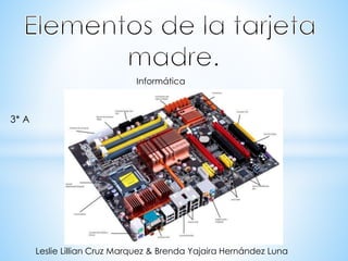 Leslie Lillian Cruz Marquez & Brenda Yajaira Hernández Luna 
3* A 
Informática 
 