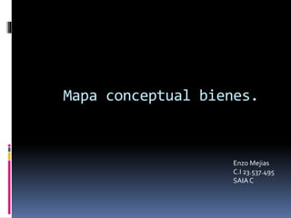Mapa conceptual bienes. 
Enzo Mejias 
C.I 23.537.495 
SAIA C 
 