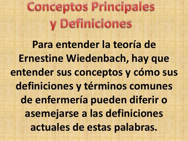 Ernestine Weidenbach Teoria del arte de la enfermería