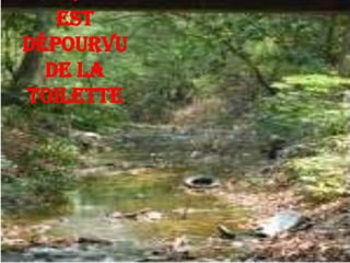 est
dépourvu
de la
toilette
 