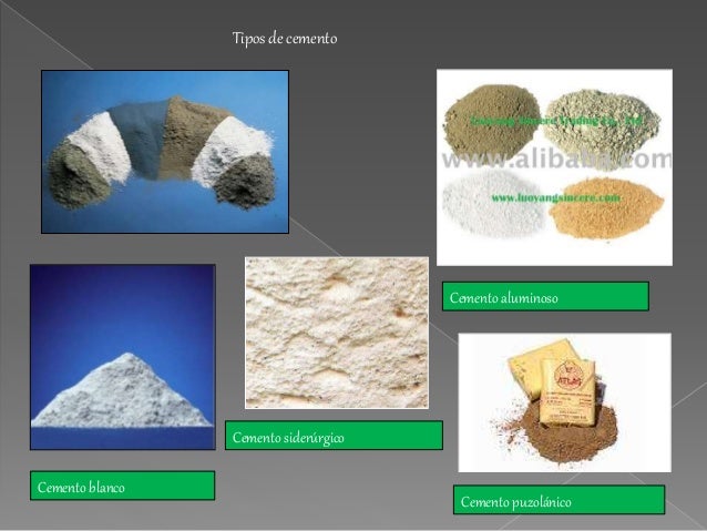 Presentación cemento y tipos de cemento