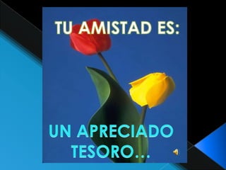 TU AMISTAD ES: UN APRECIADO TESORO… 