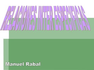 RELACIONES INTER ESPECIFICAS Manuel Rabal 