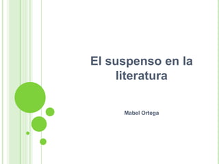 El suspenso en la
literatura
Mabel Ortega

 