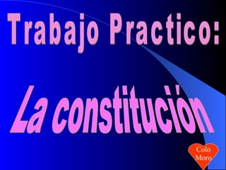 Trabajo Practico: La constitución Colo Moro 
