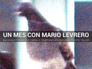 Un mes con (el escritor uruguayo) Mario Levrero