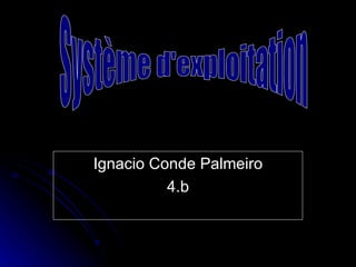 Ignacio Conde Palmeiro 4.b Système d'exploitation 
