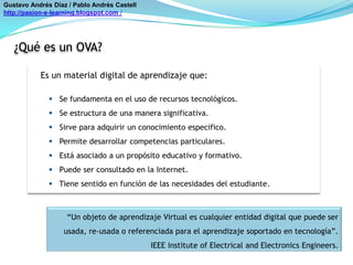 Objetos Virtuales de Aprendizaje. OVA