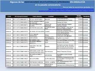 Algunas de las ASOCIACIONES MULTILATERALES APROBADAS EN ANDALUCÍA
                        en la pasada convocatoria
                                                           Para ver todas las asociaciones aprobadas, ir a :
                                      http://www.oapee.es/dctm/weboapee/pap/comenius/asociaciones-
                        escolares/multilaterales2011/2011com06apro.pdf?documentId=0901e72b80d2e3c4
 