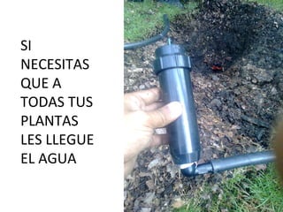 SI
NECESITAS
QUE A
TODAS TUS
PLANTAS
LES LLEGUE
EL AGUA
 