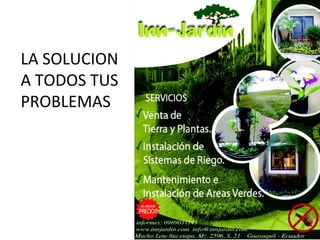 LA SOLUCION
A TODOS TUS
PROBLEMAS
 