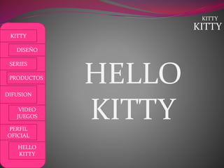 KITTY
KITTY
DISEÑO
SERIES
PRODUCTOS
DIFUSION
VIDEO
JUEGOS
PERFIL
OFICIAL
HELLO
KITTY
KITTY
HELLO
KITTY
 