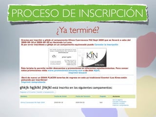 PROCESO DE INSCRIPCIÓN
       ¿Ya terminé?
 