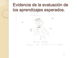 Evidencia de la evaluación de
los aprendizajes esperados.
 