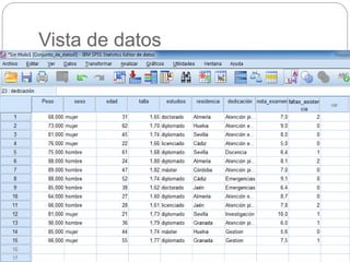 Vista de datos
 