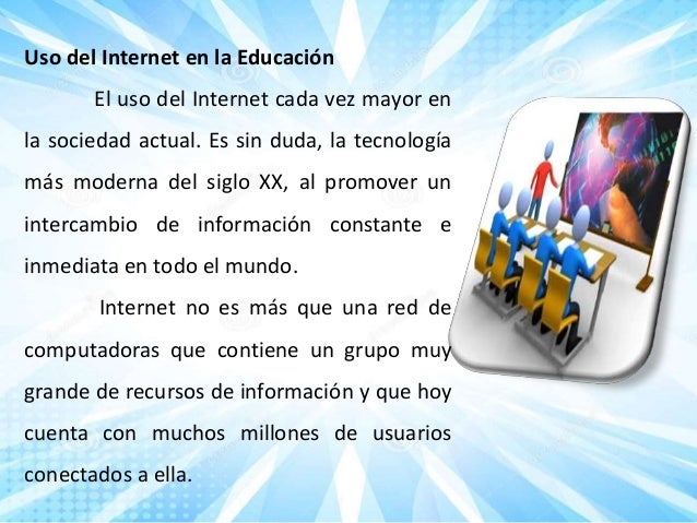 usos del internet en la educacion tarea IV