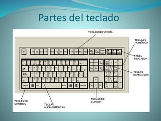 Partes del teclado
 