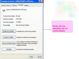 Vista de los detalles de el controlador 