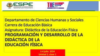 Presentación 1 unidad sobre la didactica de la educación fisíca. | PPTX