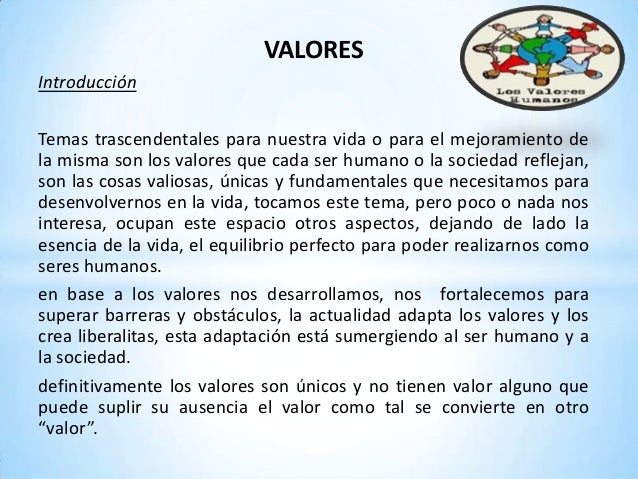 Ensayo de valores