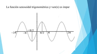 La función senosoidal trigonométrica y=sen(x) es impar
 