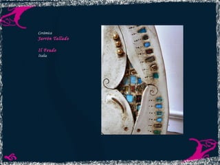 Cerámica Jarrón Tallado Il Feudo Italia 