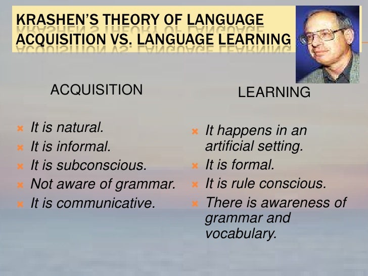 L1 And L2 Acquisition L1 And L2 Acquisition