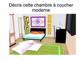 Décris cette chambre à coucher moderne