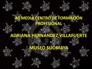 AS MEDIA CENTRO DE FORMACION PROFESIONAL <br />ADRIANA HERNANDEZ VILLAFUERTE<br />MUSEO SUOMAYA  <br />