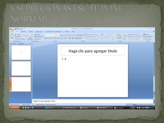 las vistas de power point