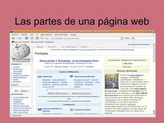 Las partes de una p ágina web 