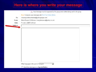 Here is where you write your message 