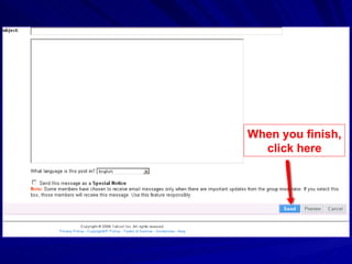 When you finish, click here 