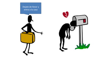 Dejate de llorar y 
entra a la casa 
 