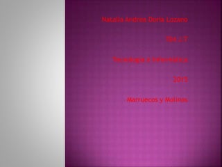 Natalia Andrea Doria Lozano
704 J.T
Tecnología e Informática
2015
Marruecos y Molinos
 