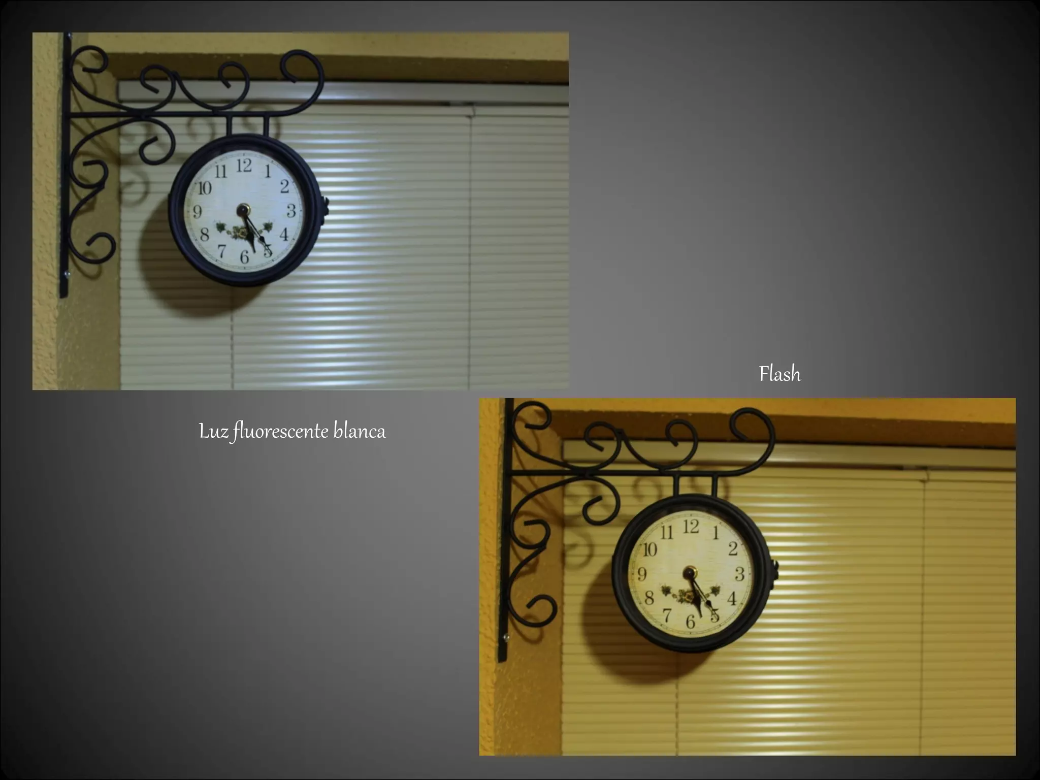 Luz fluorescente blanca
Flash
 
