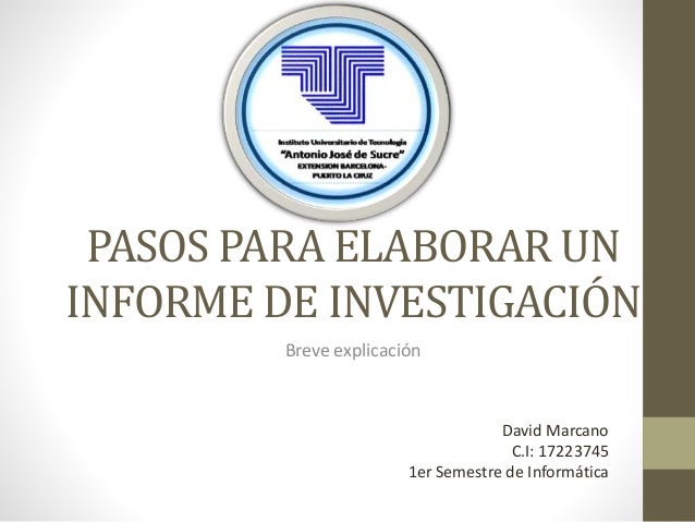 pasos para realizar un reporte pasos para realizar un reporte