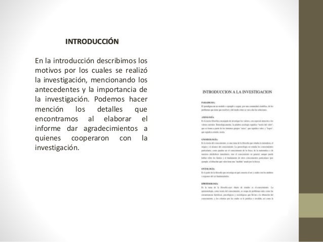 PASOS PARA ELABORAR UN INFORME DE Investigación