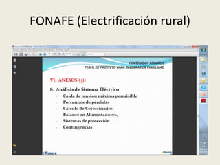 FONAFE (Electrificación rural) 
 